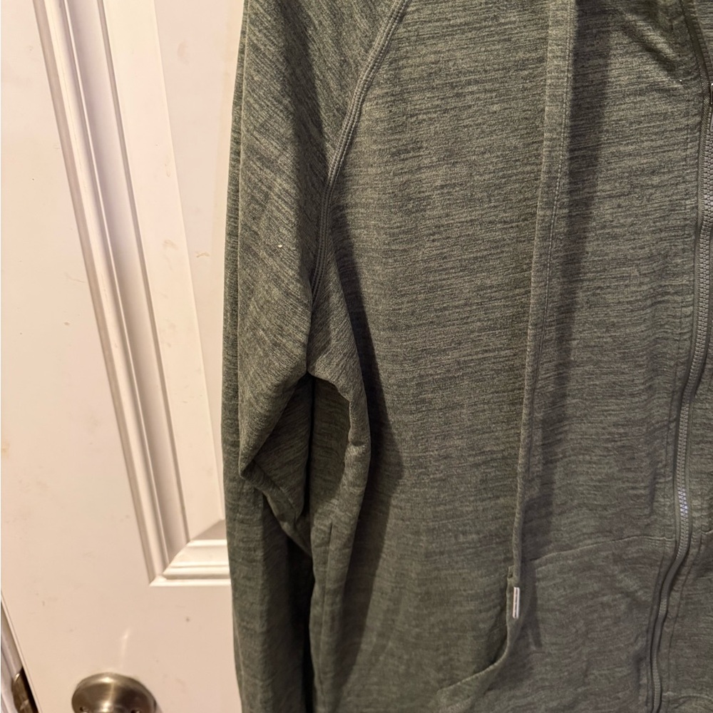 Maurices In Motion Inmotion Olive Green Zip-Up Thin Jacket / Shirt w/hood SIZE M - Picture 3 of 5
